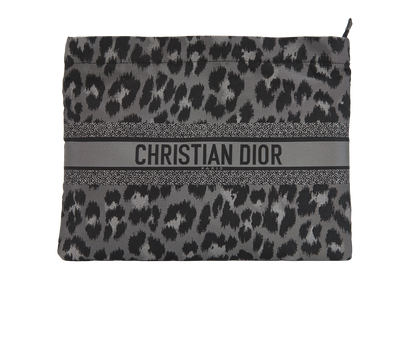 Christian Dior Leopard Pouch, front view